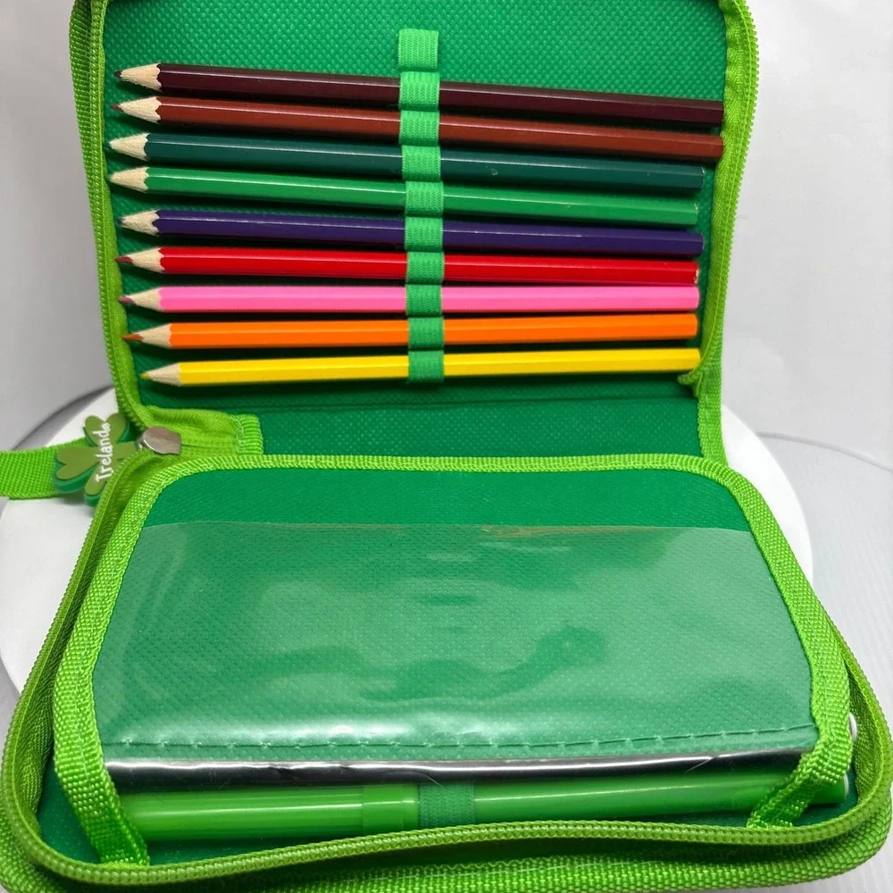 Wacky Woollies Ireland Pencil Case Holder Sheep Design Zippered Irish‎ Souvenir